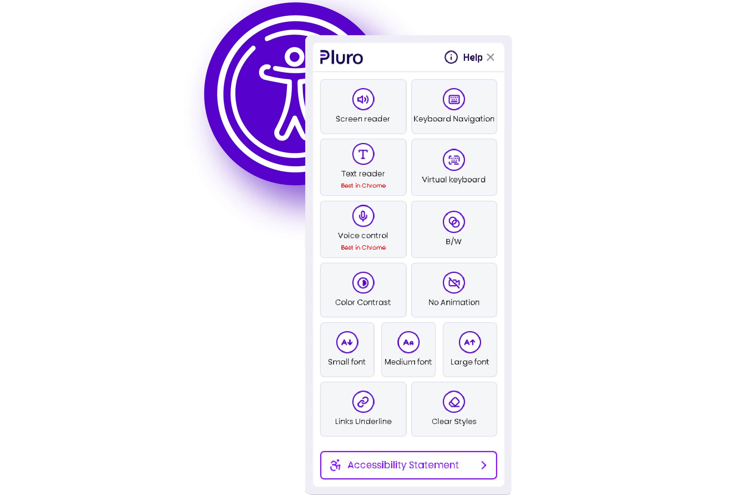 Pluro accessibility widget...