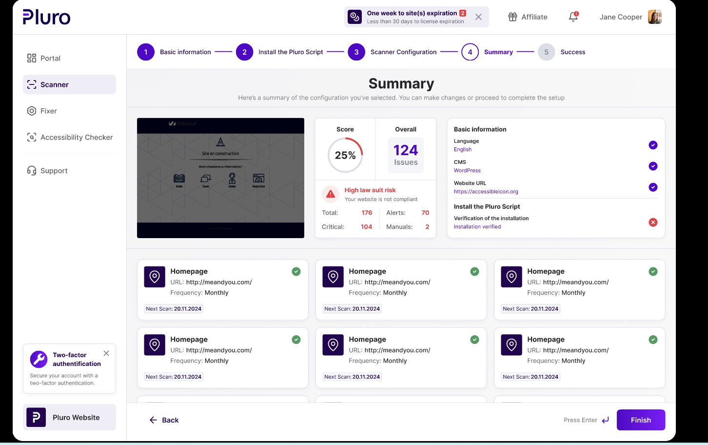 Pluro Dashboard